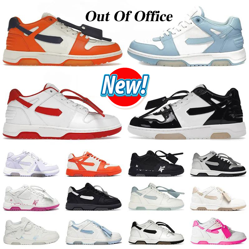 Designer Platform OG Running Shoes White Out Of Office Low Leather Patent Black White Beige Suede for Mens Women Luxury Skate Loafers 35-45