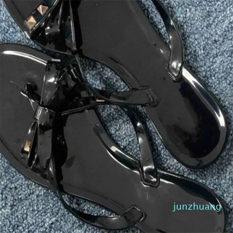 

Designer - Woman Summer Sandals big Flip Flops Beach Sandalias Flat Jelly Designers Sandals, Red-v