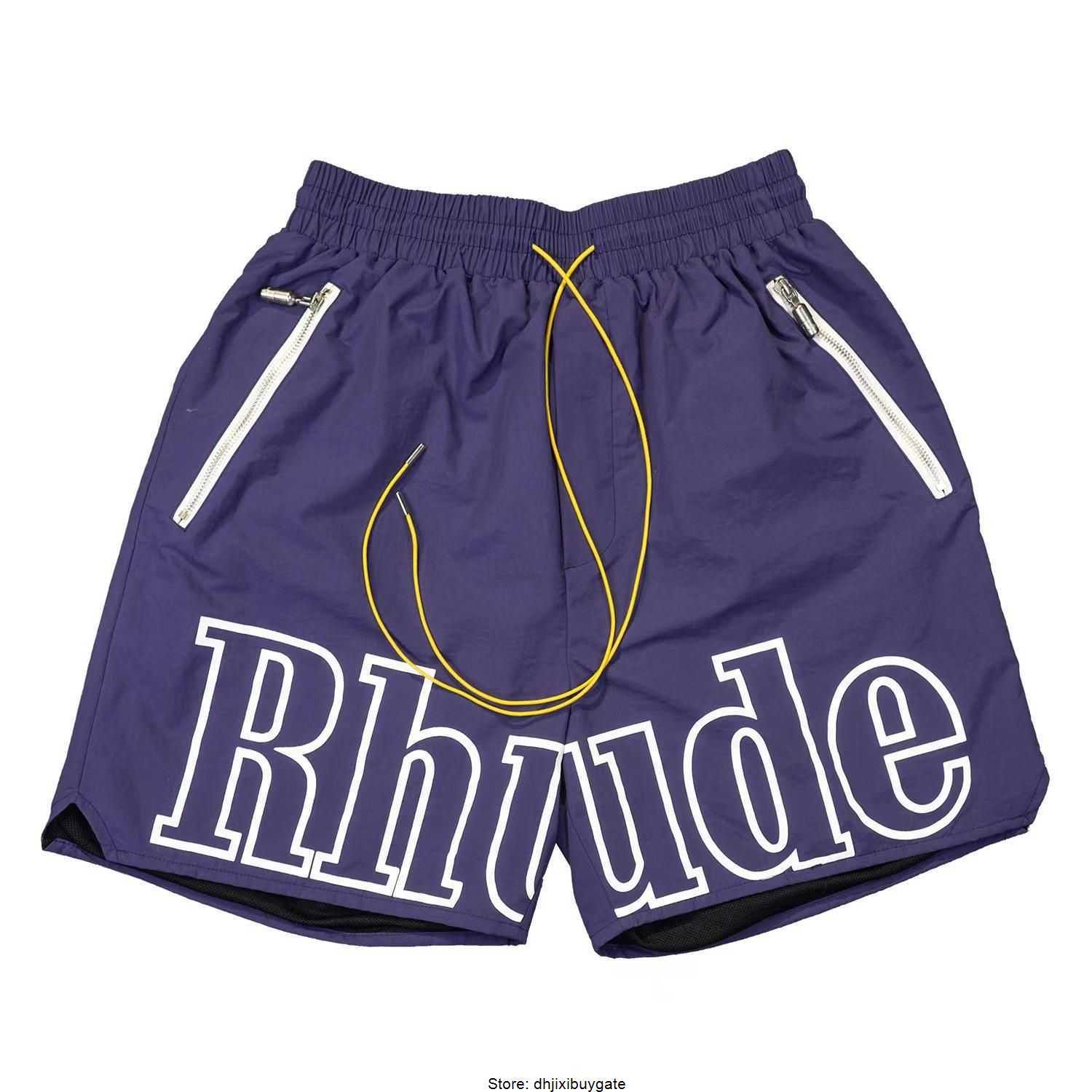 

rhude mens short gym short mens shorts designer shorts casual swimshorts swimwear men designer swim beach summer sport fashion boy swimming trunks basketball pants, Style-7