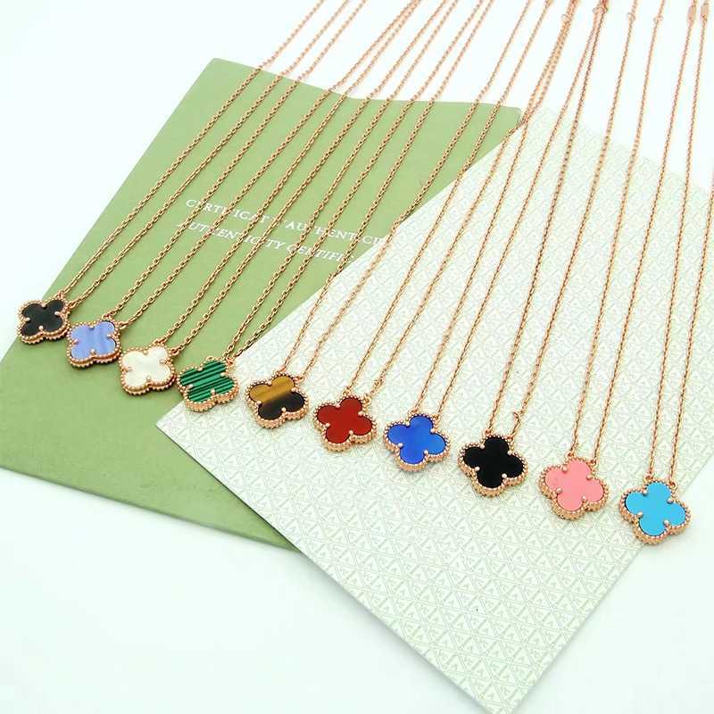 

Luxury brand designer necklace for women fashionable new four-leaf clover necklace high-quality steel 18k gold pendant necklace jewelry