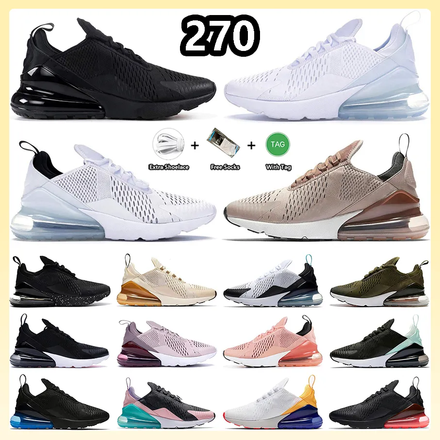 

270 Running Shoes Triple Black Dot 270s Triple White Anthracite UNC University Red Cactus Light Bone Be true Brown Grape Barely Rose Trainer Sneakers for Men and Women, Item#33