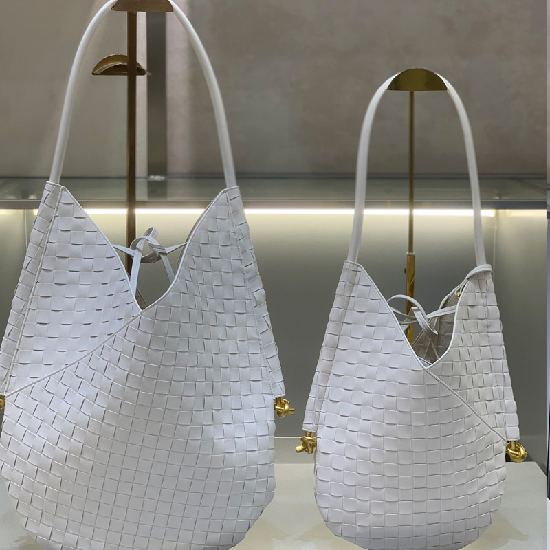 

Handwoven Shopping Bags Women Hobo Shoulder Bags Large Capacity Handbag Woven Tote Bags Cowhide Genuine Leather String Pouch High Quality Handbags, Pink