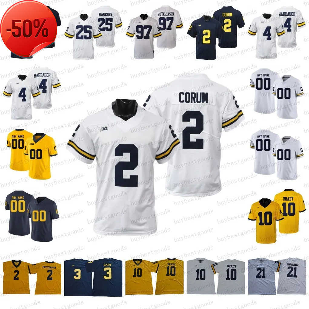 

Michigan Football Blake Corum Jersey J.J. McCarthy Aidan Hutchinson Cade McNamara Darrius Clemons Donovan Edwards Jake Moody Charles Woodson Desmond Howard BARR