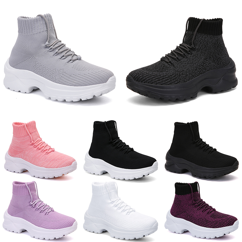 

Autumn New Fly Weave Breathable High Top Women's Shoes, Elevated Socks, Casual Sports Shoes, One Piece Replacement purple, 4 shadow 2.0
