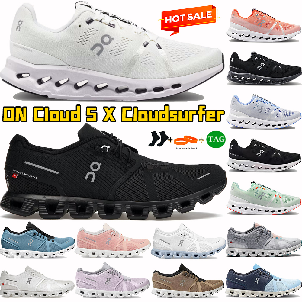 

Designer on cloud 5 Cloudsurfer running shoes Heather creek White Frost All Black Niagara Midnight Blue Rose Shell outdoor mens womens sneakers trainers Eur 36-45, 04 creek white