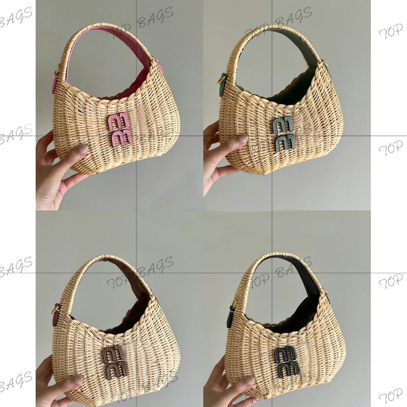 

Straw cross body bags summer fashion handbags designer bags crossbody bag handle bag with strap beach bags holiday bags straw vintage hobos, Black