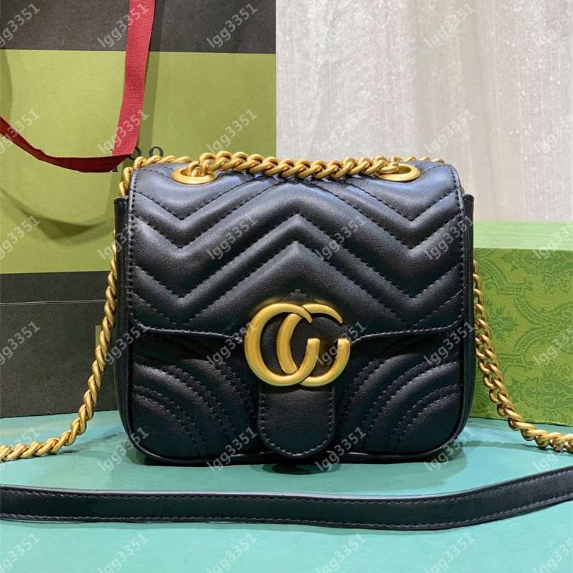 

Multicolor marmont bag women shoulder crossbody bag designer handbag wavy Quilted shoulder backpack slither chain bags shoulder bag satchel luxurys handbags GG, Add box