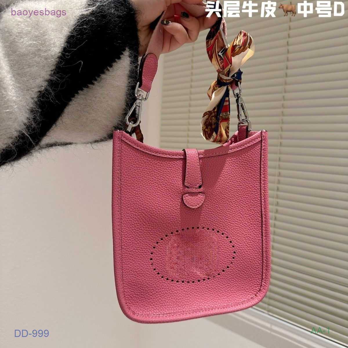 

Designer Bag Evelynbag 2023 High Layer Bags End Top Totes Cow Bucket Women's with Lychee Pattern h Hollow Out Single Shoulder Cross Qaov 3 With Logo 6ZK3