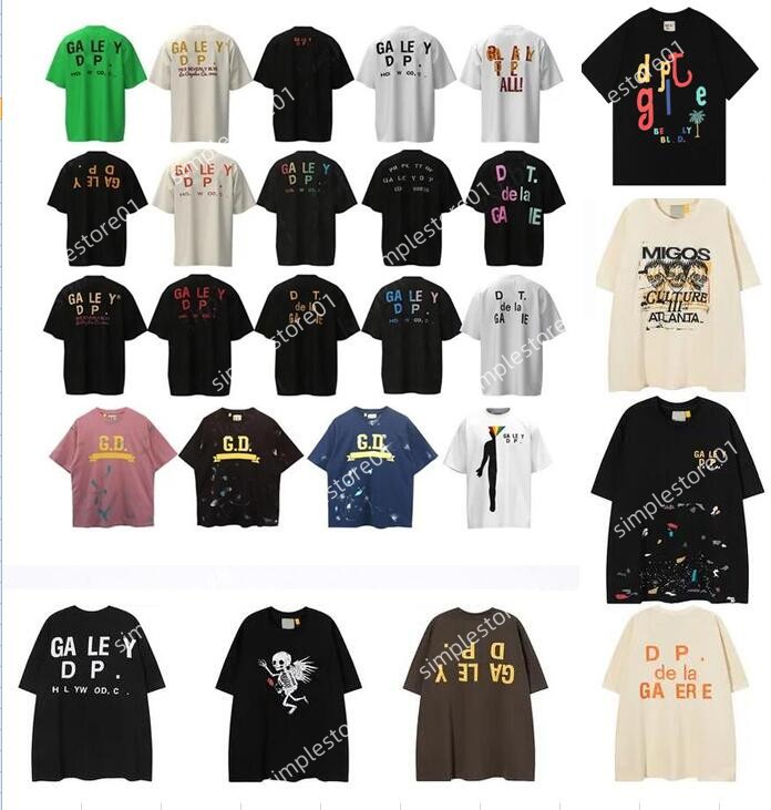 

Designer Galleries Tee Depts T shirts Mens Summer Crew Neck leisure Hip Hop Short Sleeves Cottons Cartoon Print Luxurys t shirts For Women Size S, Cus232