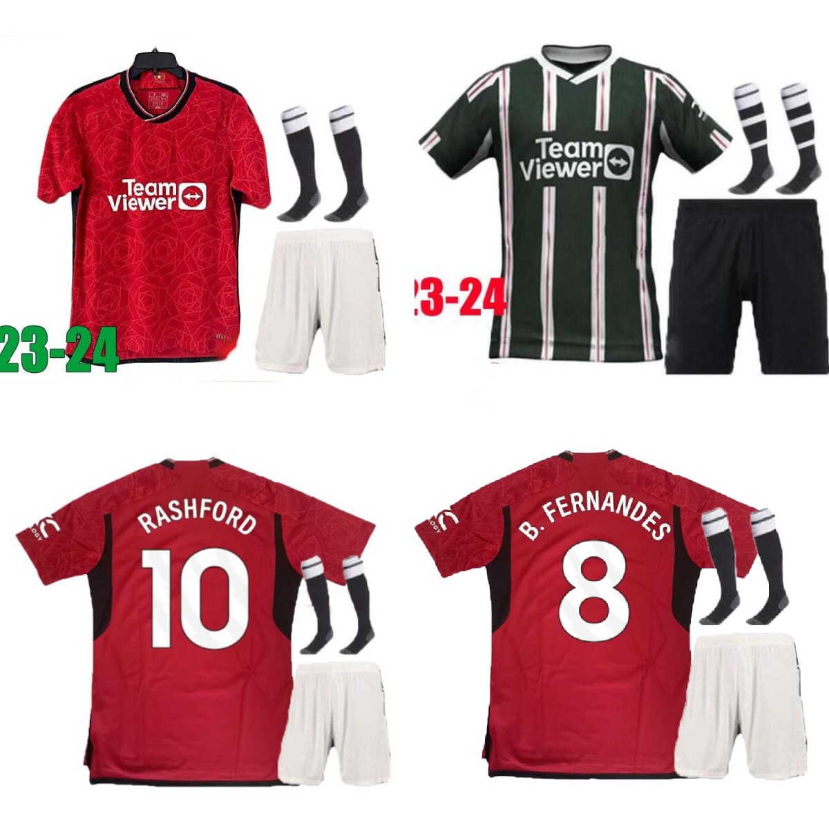 

23 24 SANCHO soccer jerseys BRUNO FERNANDES RASHFORD 2024 kids kit sock UTDS MARTINEZ CASEMIRO ANTONY MANCHESTERS Garnacho football shirt, White