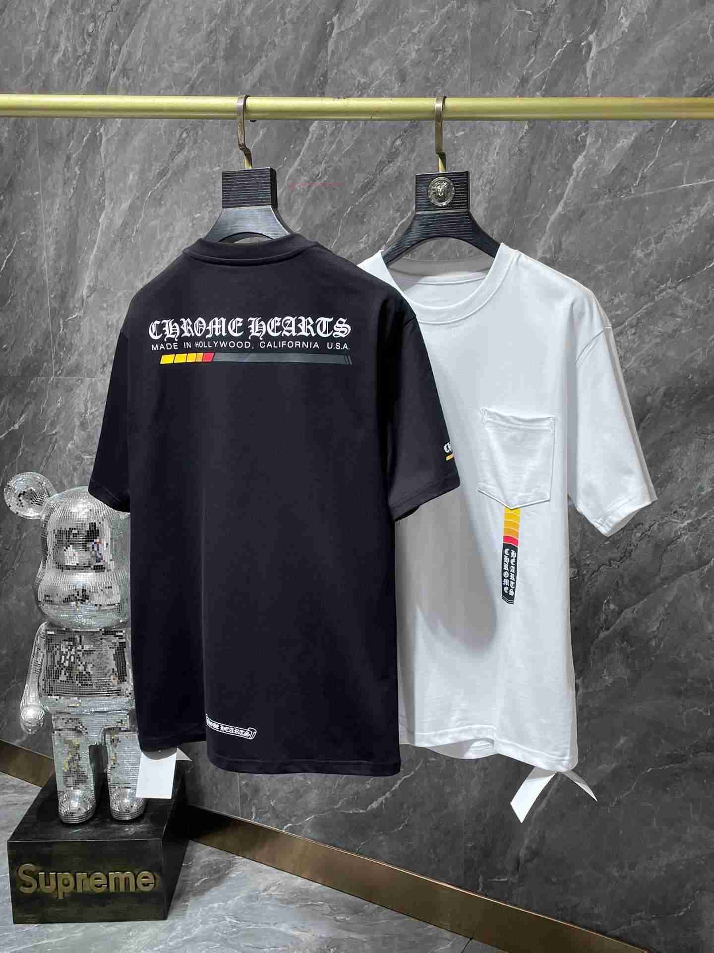 

CH Fashion clothing Designer Tees Luxury Casual Tshirt Heart Cro Horseshoe Cross Sanskrit Short Sleeve Quality Men Women Cotton T-Shirt Tops for sale Chromes, White