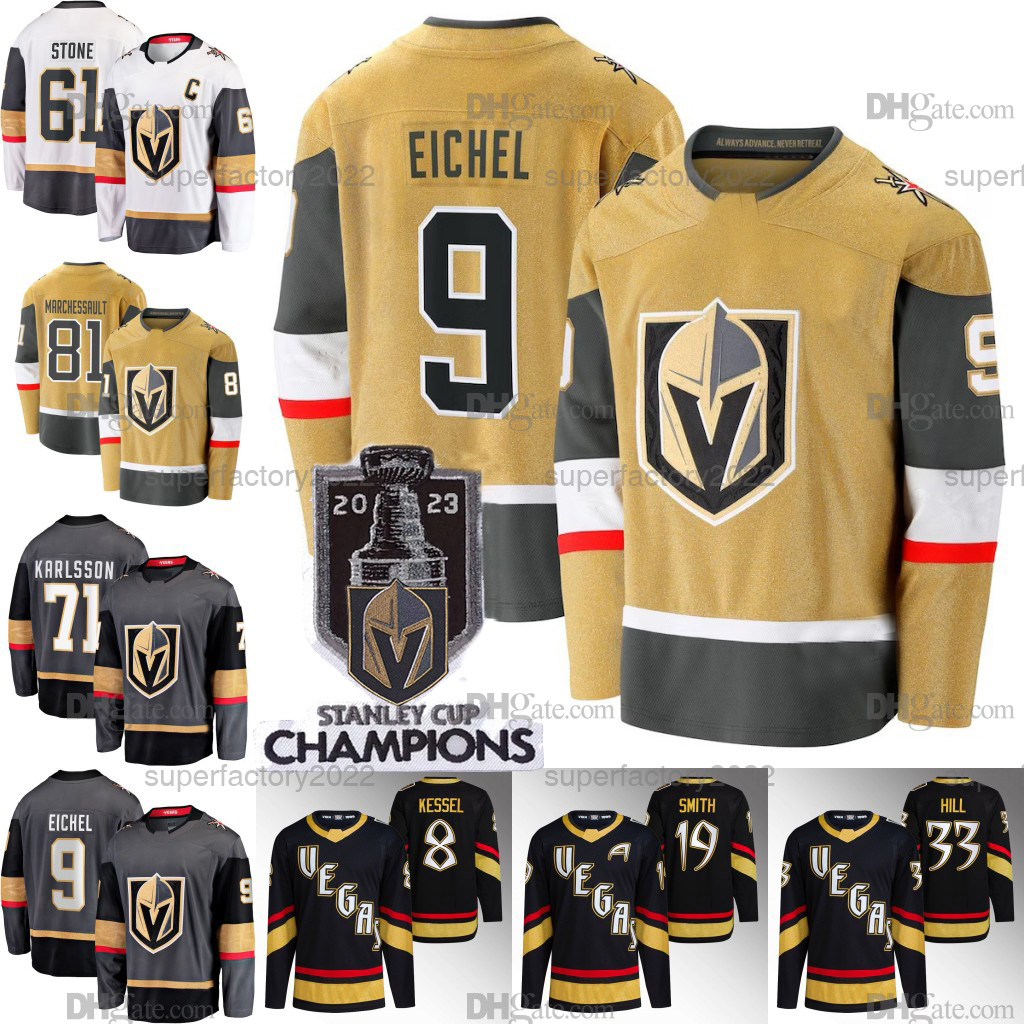 

Vegas Golden Knights 2023 Stanley Cup Champions Jersey Jack Eichel Jonathan Marchessault81 William Karlsson Mark Stone Nicolas Hague Stephenson Adin Hill Kessel, Youth s-xl