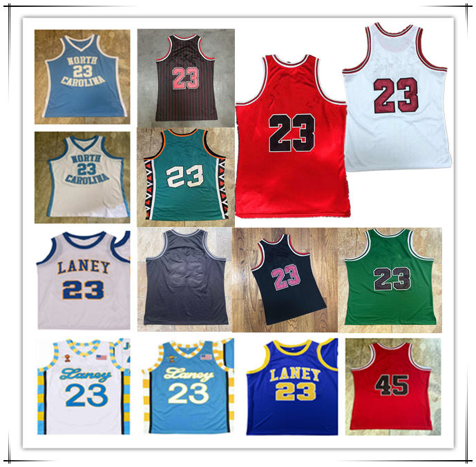 

Men LANEY North Carolina Chicago 23 45 Michael Mitchell MJ Ness Retro Basketball Jerseys Stitched 96 All-Star Breathable Sports Vintage Maillots de basket-ball Red, As pic