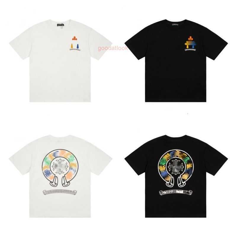 

Designers Mens t Shirts Heart High Quality Brand Crew Neck Chromes Short Sleeves Tops Tees Ch T-shirts Casual Horseshoe Sanskrit Cross Print