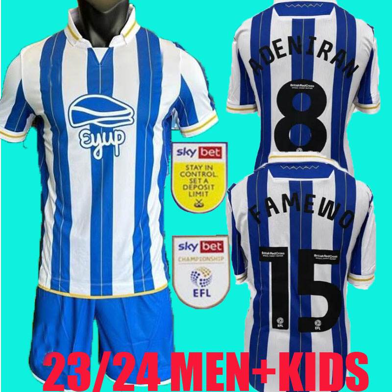 

23 24 Sheffield Wednesday soccer jerseys home adult SETS 2023 20224 Vaulks Callum Paterson Michael Smith Tyreeq Bakinson Wilks MAN KIDS kit football shirts uniforms, Away kids