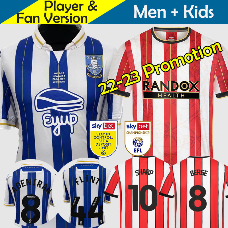 

23/24 ShEffIElD WedNEsDAy Soccer Jerseys Kids Kit 22/23 Player Version Training Home Away Third 2023 2024 Football Shirt Goalkeeper ADENIRAN FAMEWO DELE BASHIRU