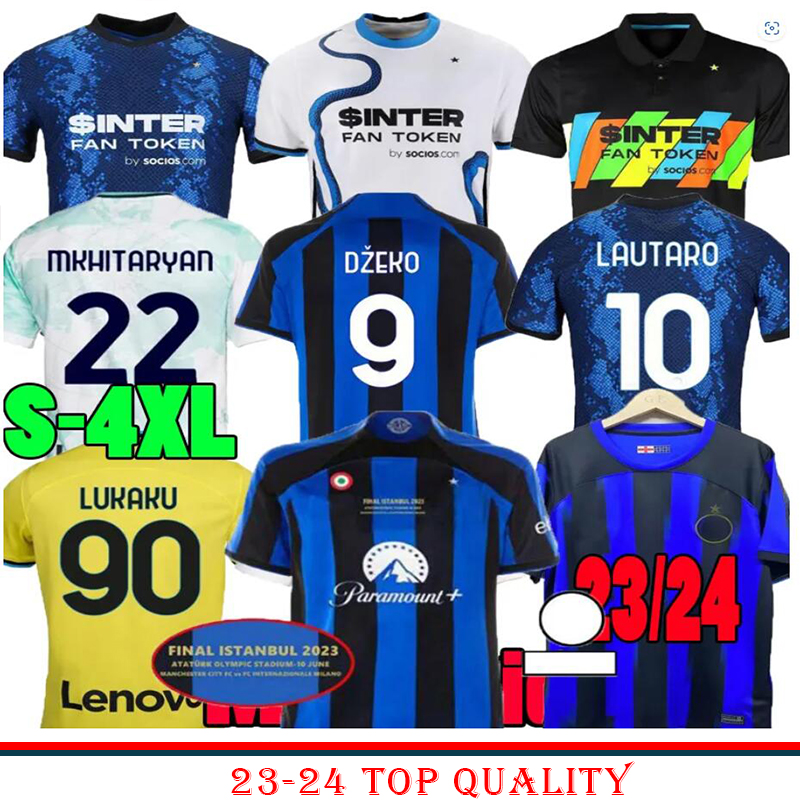 

soccer jerseys 23 24 BARELLA VIDAL LAUTARO INTERS ERIKSEN ALEXIS DZEKO CORREA AWAY THIRD MILAN UNIFORMS football shirt 2023 2024 S-4XL, Brown