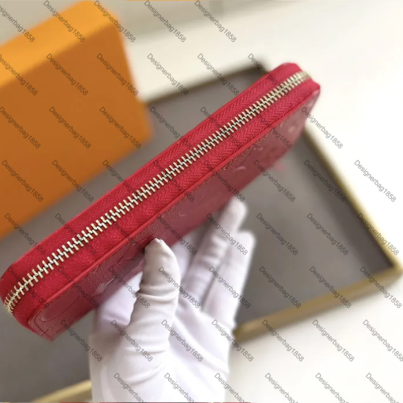 

Leather Clemence Wallet Female designer long purse card holder with original box M60171