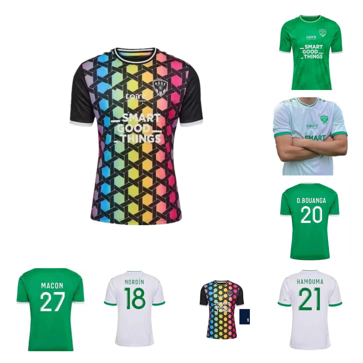 

23 24 maillots AS Saints Etienne Soccer Jerseys 2023 2024 maillot ASSE Etienne KHAZRI AOUCHICHE BERIC NORDIN HAMOUMA BOUDEBOUZ Youssouf Football shirts DIONY
