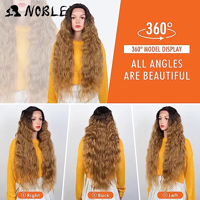 

Cross-border new wig women's long roll, Medium brown