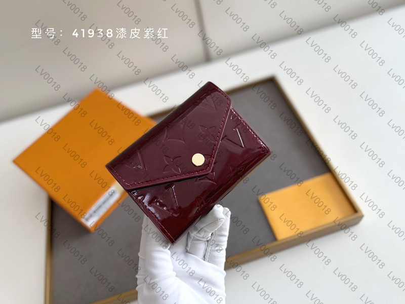 

luxurious patent Leather Zippy Coin Purse women designer zipper mini wallet with original box M60086, Invoices are not sold separate