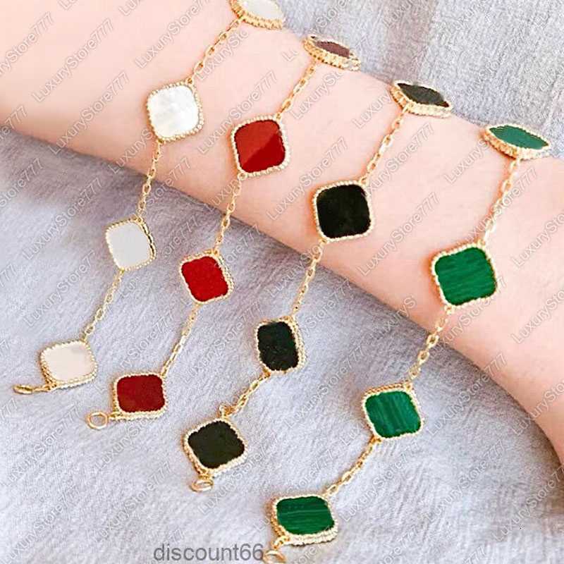 

Designer Bracelet Clover Bracelet High-quality Bracelets Designer for Women 4/Four Leaf Clover Charm Bracelets 18K Gold Agate Shell Women Girls Bracelets GiftsKODV