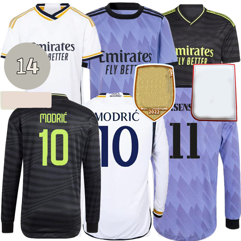 

2023 2024 BENZEMA Finals soccer jerseys 23 24 football shirt CAMAVINGA ALABA MODRIC VALVERDE Fourth camiseta men uniforms real madrids with Long sleeve, Customize