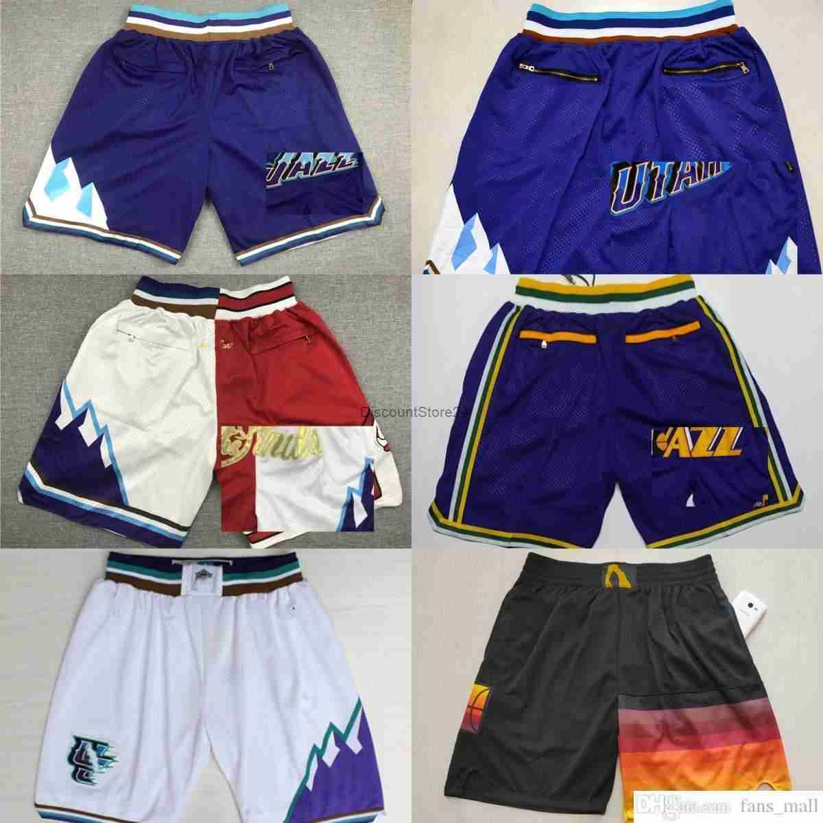 

NBAs New City Basketball Conley Sexton Shorts Classic Retro Just Don With Pocket Stockton Malone Hip Pop Pant Zipper Sweatpants Markkanen Clarkson Bogdanovic, Justdon (with 4 pocket)