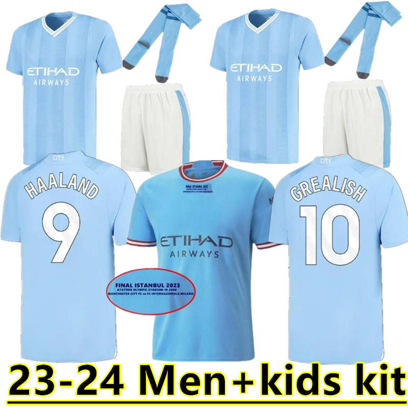 

fans version HAALAND soccer jerseys 23 24 DE BRUYNE MANS CITIES GREALISH MAHREZ FODEN FERRAN 2023 2024 football shirt uniforms men kids kit RODRIGO S-4XL 666666, Red