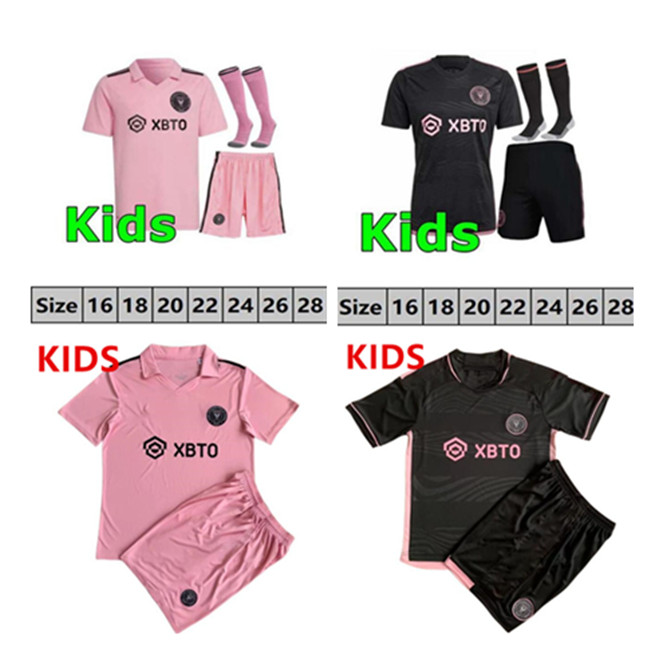 

KIDS 23 24 Inter Miami Soccer Jerseys CF MESSIS Matuidi HIGUAIN CAMPANA YEDLIN BECKHAM MLS 23 24 football men kids Fans version shirt kits child uniform, Kids home no socks