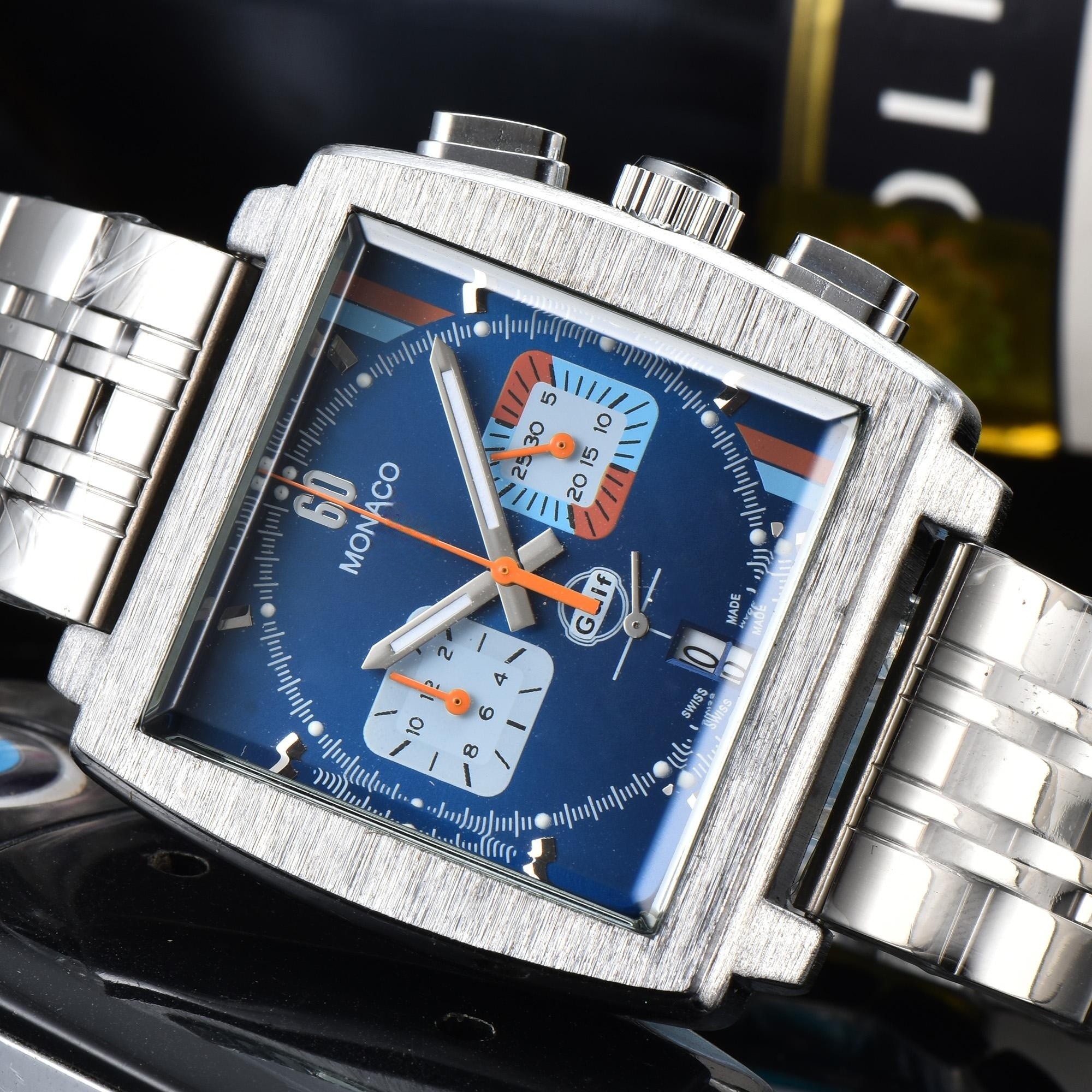 

New six stitches luxury mens tag heuerity watches All dial work Quartz Brand chronograph clock leather belt men fashion accessories wristwatches TG59454, 17