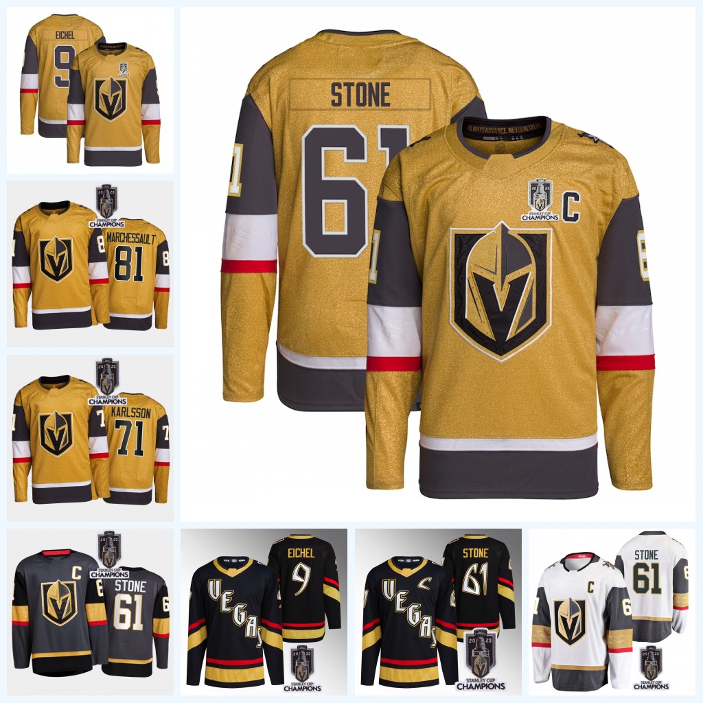 

2023 Stanley cup Champions Vegas Golden Knight Jersey Mark Stone Jonathan Marchessault Nicolas Hague Jack Eichel Kessel William Adin Hill Jonathan Quick, Mens s-xxxl