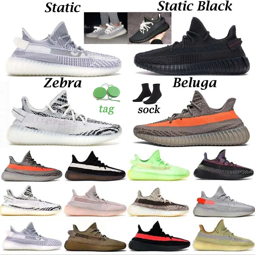 

Big Size US6-US13 Mens Womens Designer Casual Shoes DHgate Running Sports 3M Reflective Slate Red Blue On Cloud White Butter Clay Triple White Kanye YZ YZY 35 Sneakers, T07 36-46