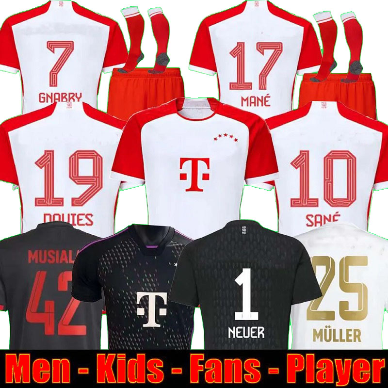 

23 24 soccer jersey SANE 2023 2024 football shirt GORETZKA GNABRY camisa de futebol men kids kits KIMMICH fans player 50th Bayern Munich JOAO CANCELO Neuer, Aldult 3rd
