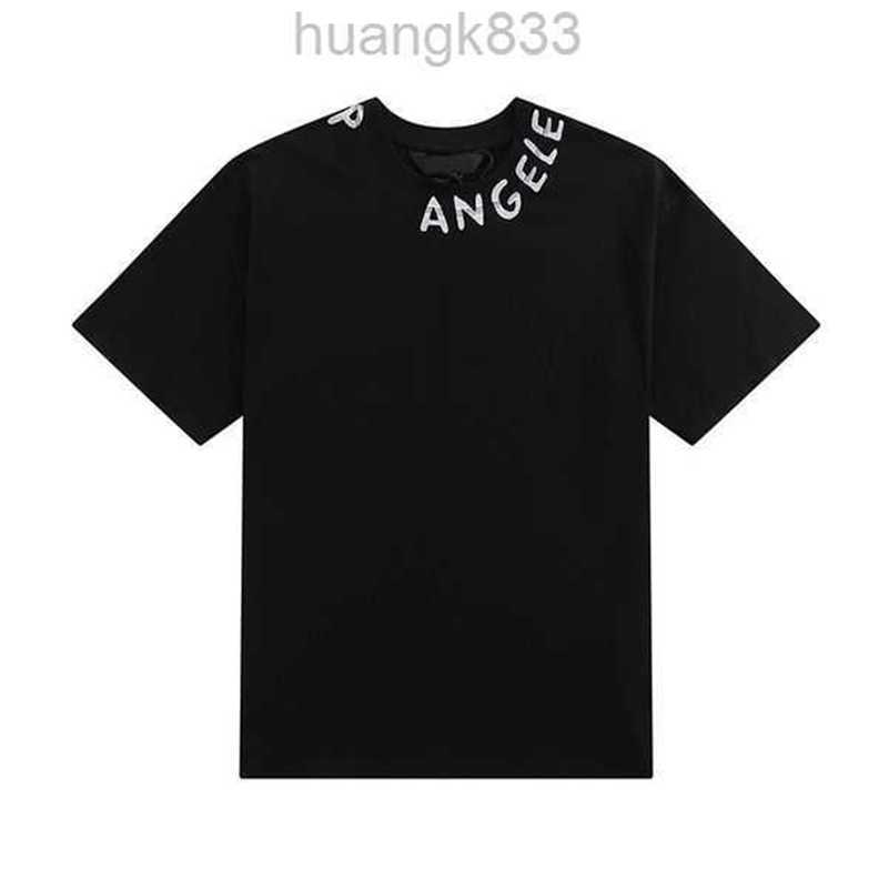 

Summer Designer Tide Brand Palm Men's T-Shirts Letter Printing Palmangel City t shirt Angles Casual Cotton Short Sleeve Tee9N4W, Black