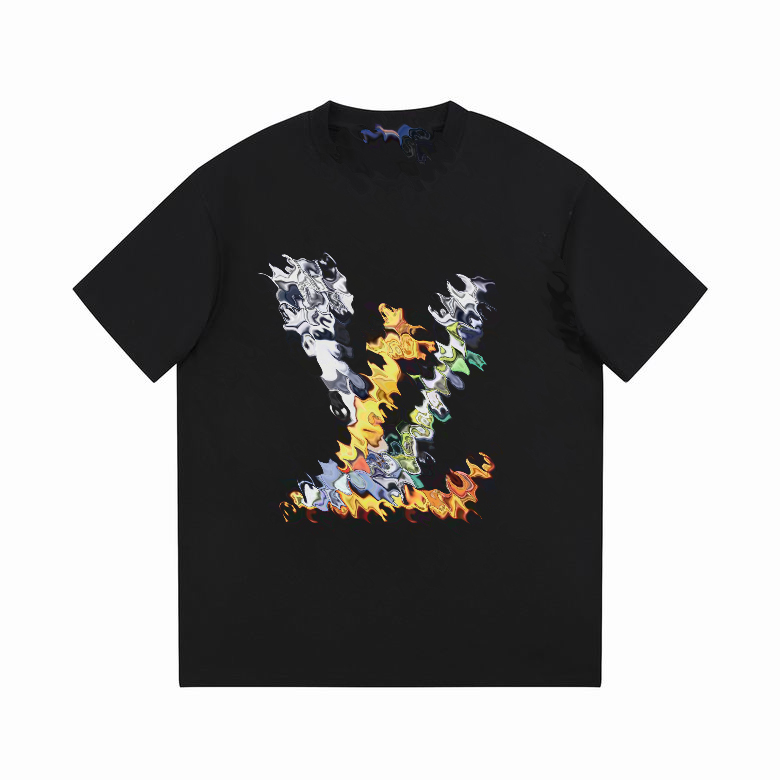 

fashion designer T-shirt quality Short sleeve fashion Lapel men's and women's short couple summer men's clothing Apparel Tees & Polos L' Vi luxury Clothing Men XS-L, Xy 5