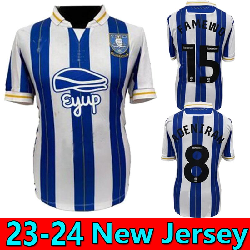 

23 24 Sheffield Wednesday Windass soccer jerseys 2023 20224 Will Vaulks Callum Paterson Michael Smith Tyreeq Bakinson Mallik Wilks MAN football shirts top uniforms, 23/24 home