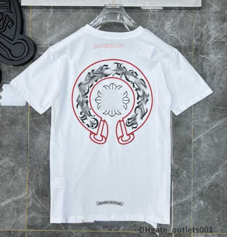 

Ch Fashion Men's t Shirt Designer Chrome Classic Summer Brand Short Sleeve Sanskrit Letter Pullover T-shirt Horseshoe Cross Pattern Tops heart Women Tshirts Co1AMH7, 15