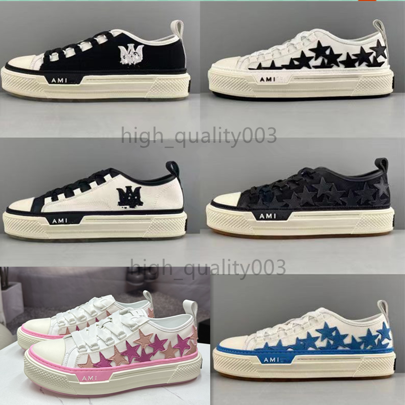 

Top quality Designer Shoes Men Luxury Designers Sneaker Women Platform Leather Casual amiris Shoe Low Top Lace Up Sneakers pink