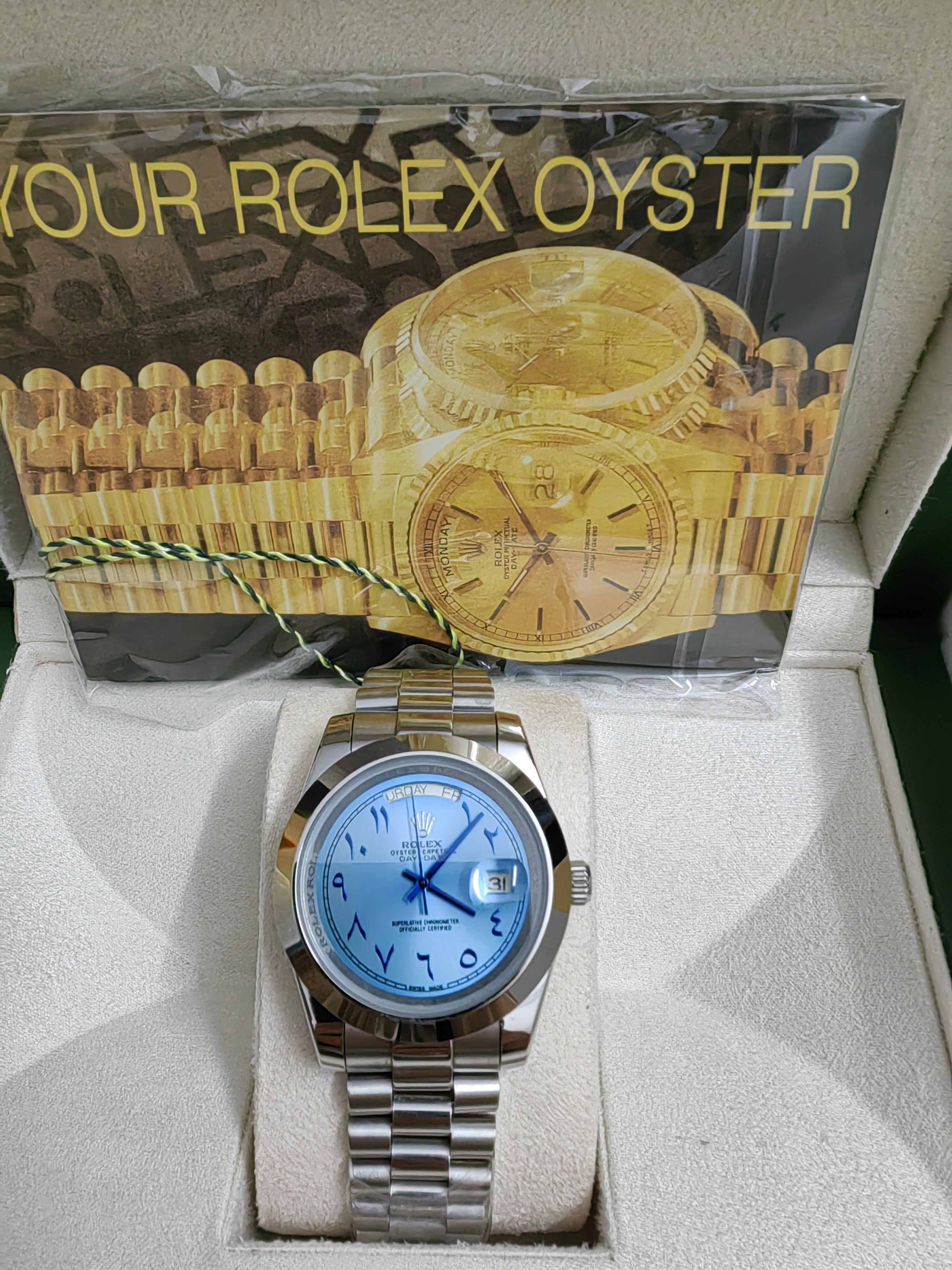 With original box Luxury Wristwatch 218238 218206 218235 41mm Diamond Bezel Arabic Dial Stainless Steel Bracelet Automatic Mens Wristwatch Men�