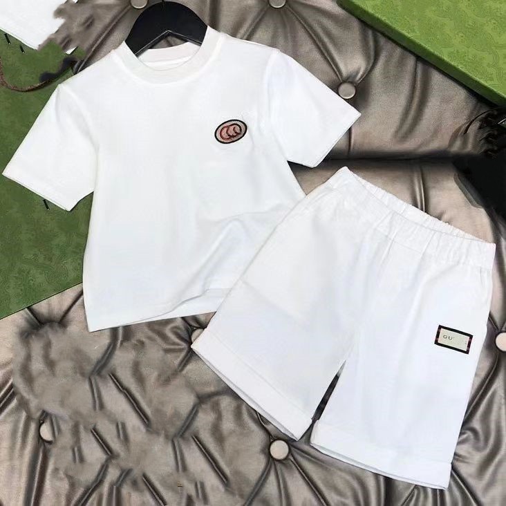 

baby set kids designer clothes toddler t shirt kid clothe girls boys Short Sleeve luxury summer shirt with letter, Black
