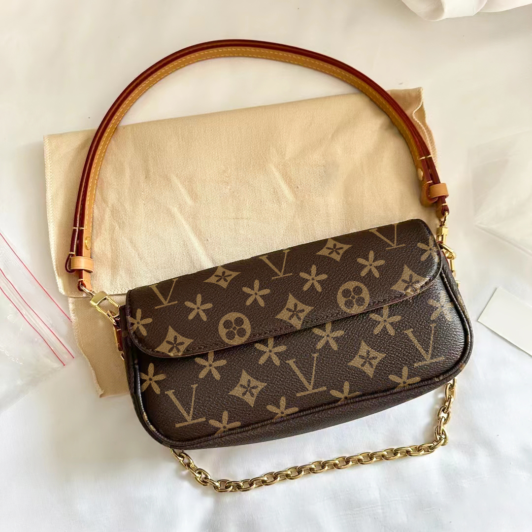 

mens M81911 M82210 clutch bag womens Designer white wallets shoulder envelope bag Luxury leather cross body baguette bags gold wallet on chain ivy flap tote hand bags, Black embossed