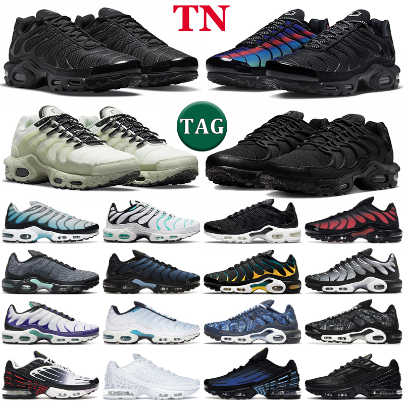 

tn plus 3 terrascape running shoes men women Triple White Black Anthracite Barely Volt Unity Baltic Hyper Blue Gradient Bred mens trainers outdoor sports sneakers, 24