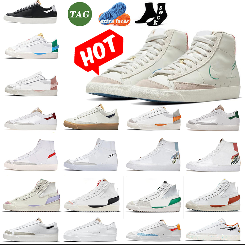 

designer running shoes 77 sneakers Plate-forme Mid 77 Blazer Shoes Casual Shoes Mens Trainers Shoe Platform Sneakers Vintage Blazers Multi Color women shoe sneakers, 10