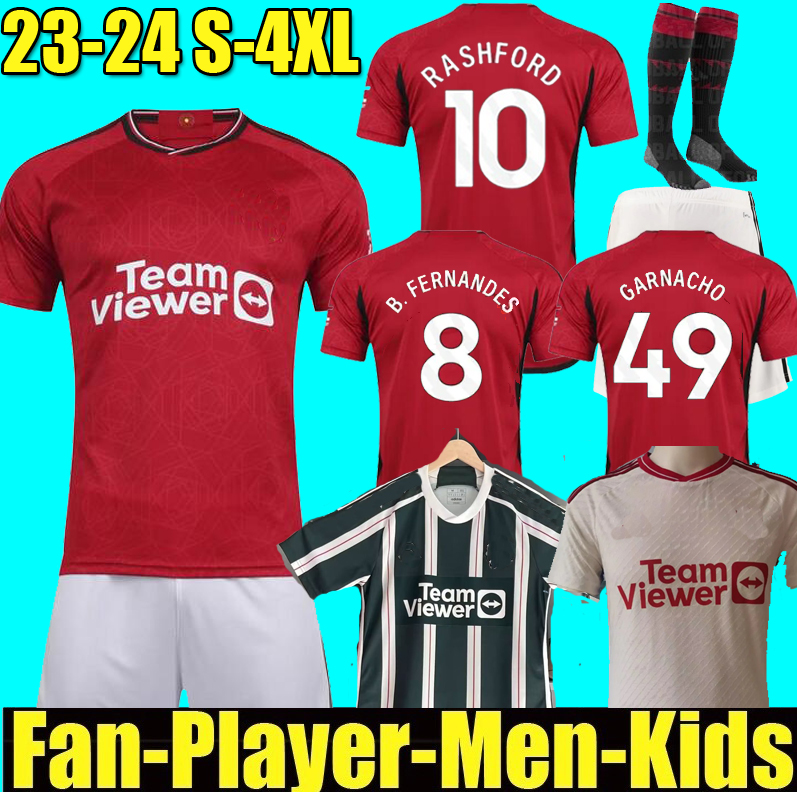 

3XL 4XL 23  RASHFORD soccer jerseys B.FERNANDES SANCHO football shirt 2023 2024 men kids MANS UTDS MARTINEZ CASEMIRO ANTONY MANCHESTERS Garnacho Fans Player, 23 24 home+ucl