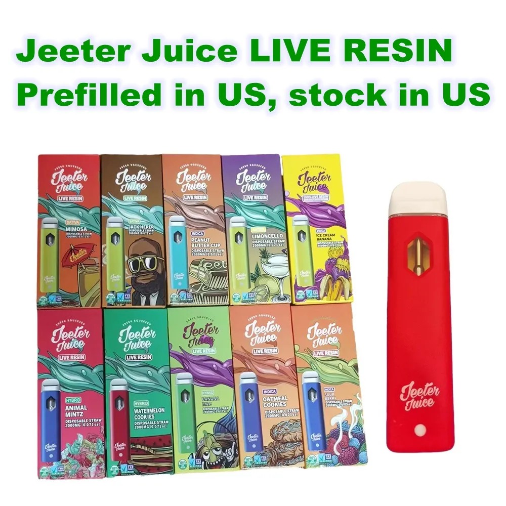 

Prefilled Jeeter Juice Disposable Vape Pen E-cigarettes Rechargeable 350mah 2.0ml Pods 10Strains Stock in US 30pcs