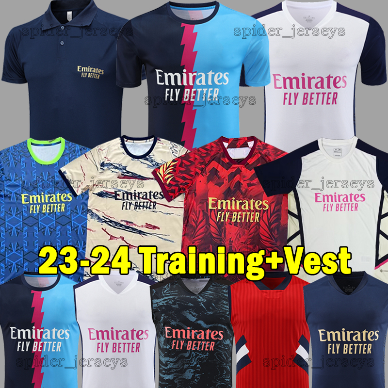 

23 24 G.JESUS SAKA Gunners soccer jerseys 2023 2024 Special Training Vest ODEGAARD MARTINELLI SMITH ROWE Training Footabll Shirts Men SALIBA THOMAS Uniform, 23-24 vest