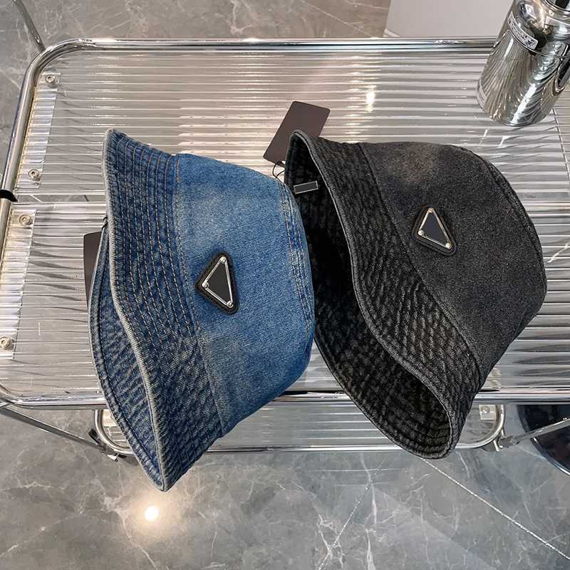 

Luxury Designer Bucket Hat New Tie Dyed Denim Fisherman Hat Cotton Denim Comfortable Breathable For Men And Women very good nice, Black