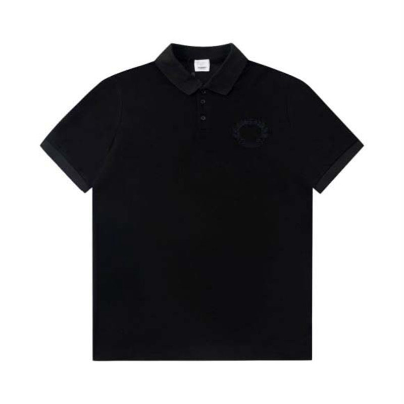 

Cotton Solid Men's Polo Shirts Casual Short Sleeve Men's Shirts Fashion Streetwear Polos for Men, Black