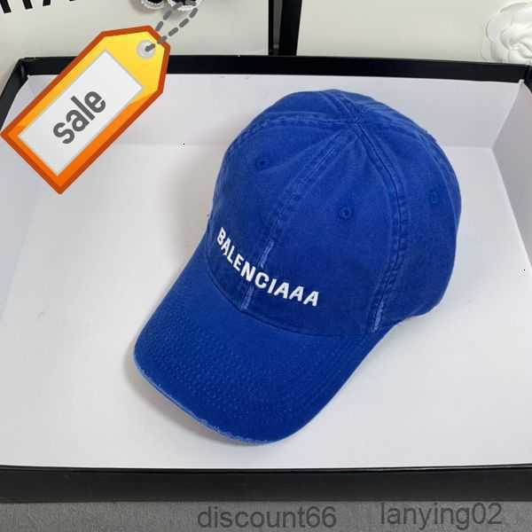

Ball Caps Couple Sports Designer Cap Outdoor Travel Sunscreen Distressed Letters Casquette 1YQCJNEUP, Blue